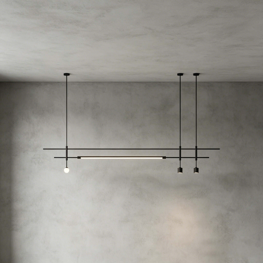 Railmore Linear Chandelier - Modern Acrylic Bar Island Light | Vinlighting