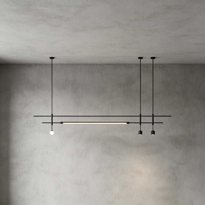 Railmore Linear Chandelier - Modern Acrylic Bar Island Light | Vinlighting
