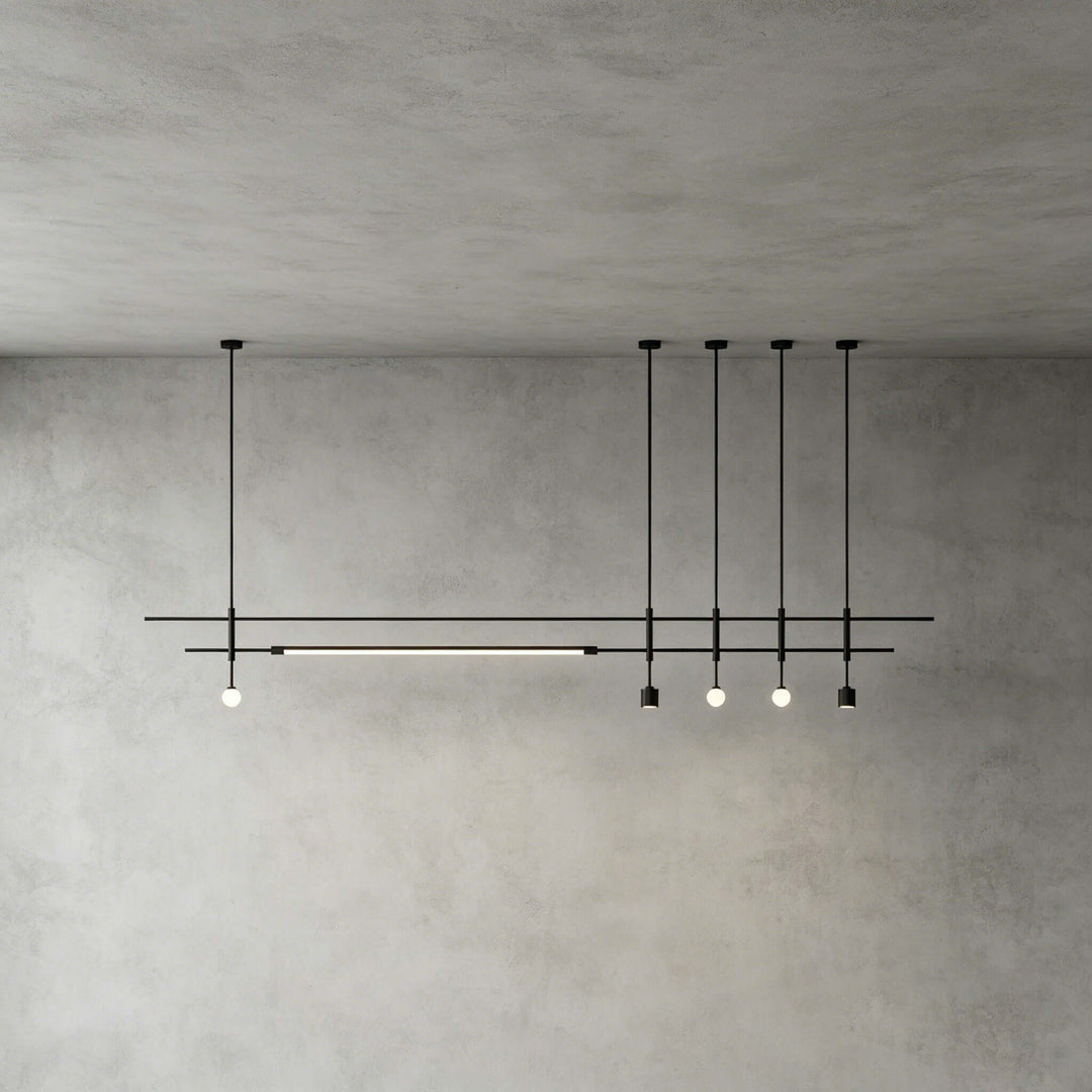 Railmore Linear Chandelier - Modern Acrylic Bar Island Light | Vinlighting