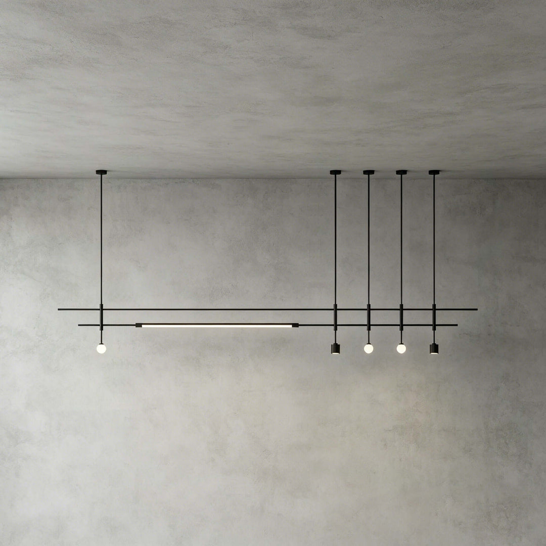 Railmore Linear Chandelier - Modern Acrylic Bar Island Light | Vinlighting