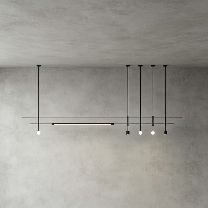 Railmore Linear Chandelier - Modern Acrylic Bar Island Light | Vinlighting