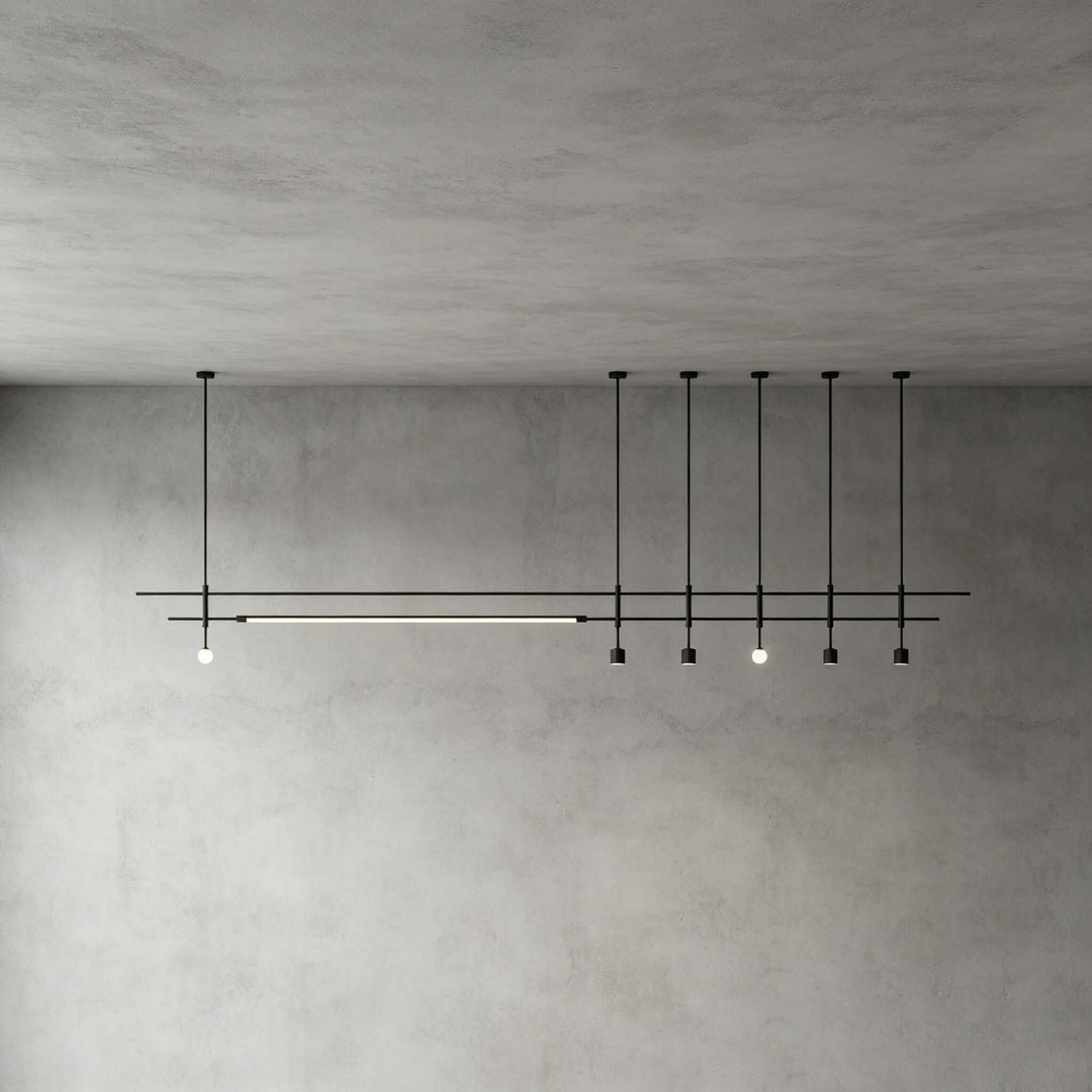 Railmore Linear Chandelier - Modern Acrylic Bar Island Light | Vinlighting