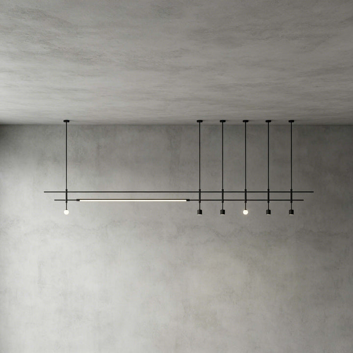 Railmore Linear Chandelier - Modern Acrylic Bar Island Light | Vinlighting