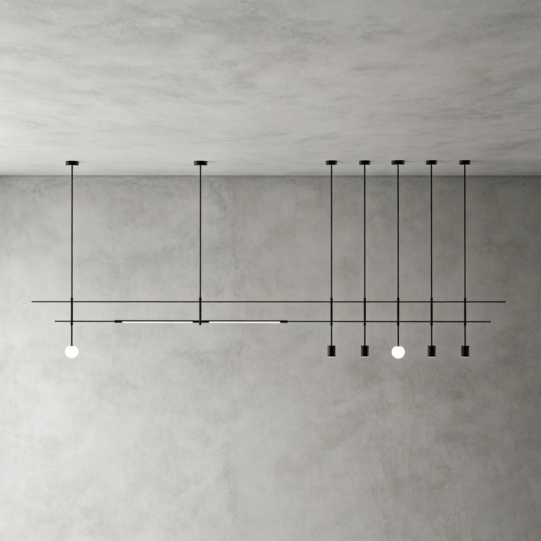 Railmore Linear Chandelier - Modern Acrylic Bar Island Light | Vinlighting