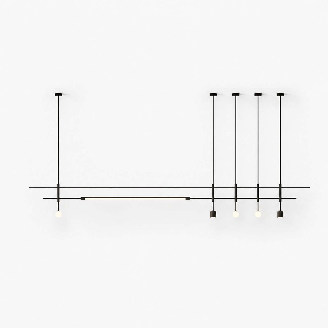 Railmore Linear Chandelier - Modern Acrylic Bar Island Light | Vinlighting
