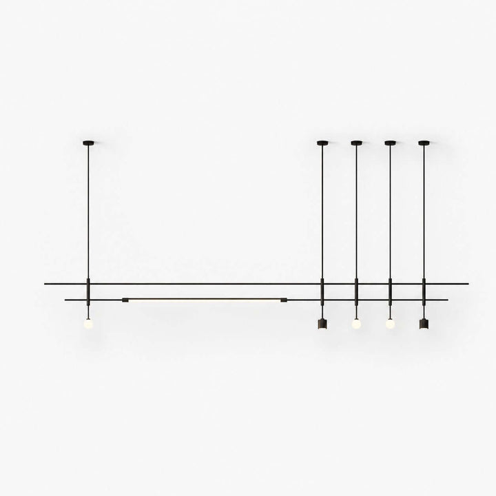 Railmore Linear Chandelier - Modern Acrylic Bar Island Light | Vinlighting