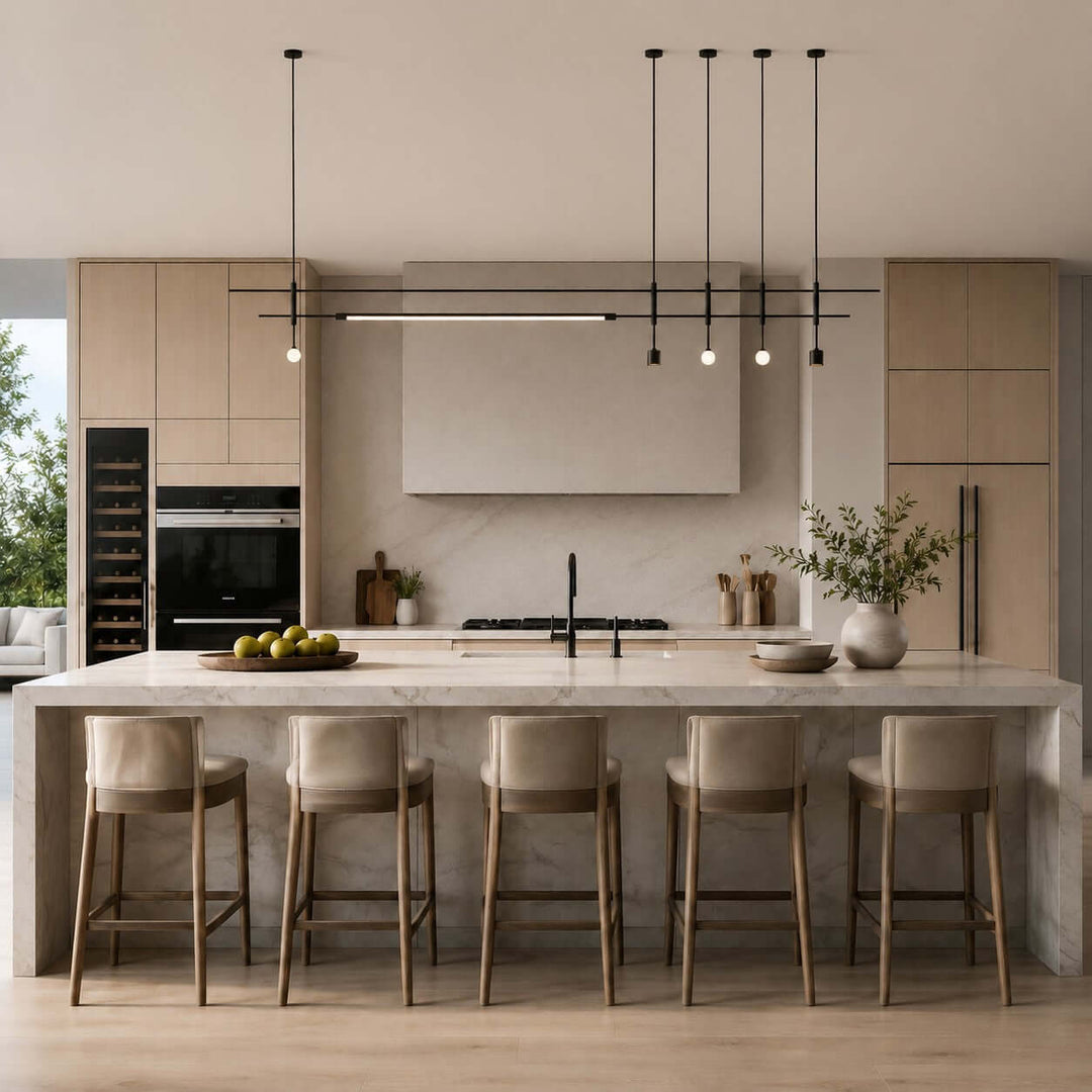 Railmore Linear Chandelier - Modern Acrylic Bar Island Light | Vinlighting