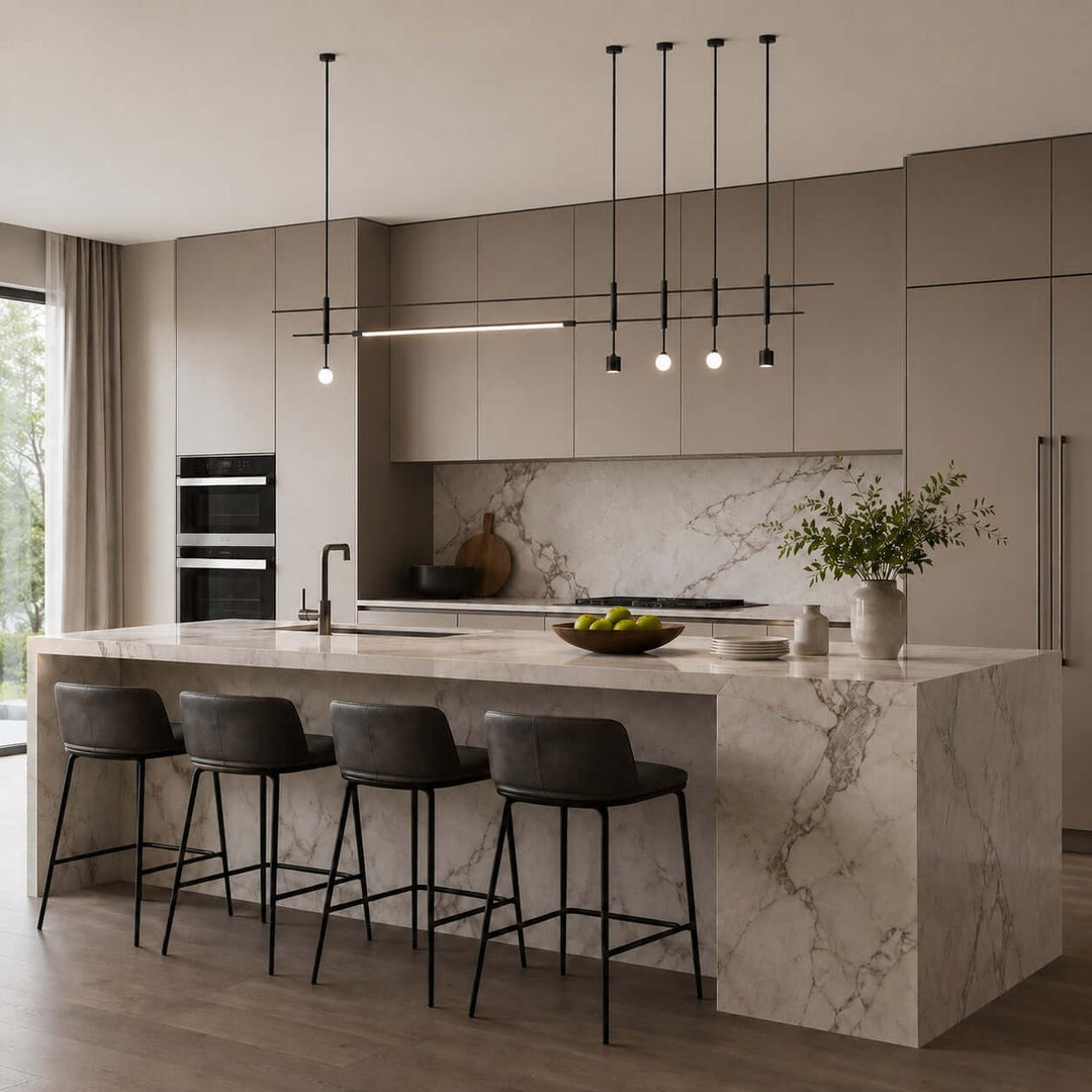 Railmore Linear Chandelier - Modern Acrylic Bar Island Light | Vinlighting