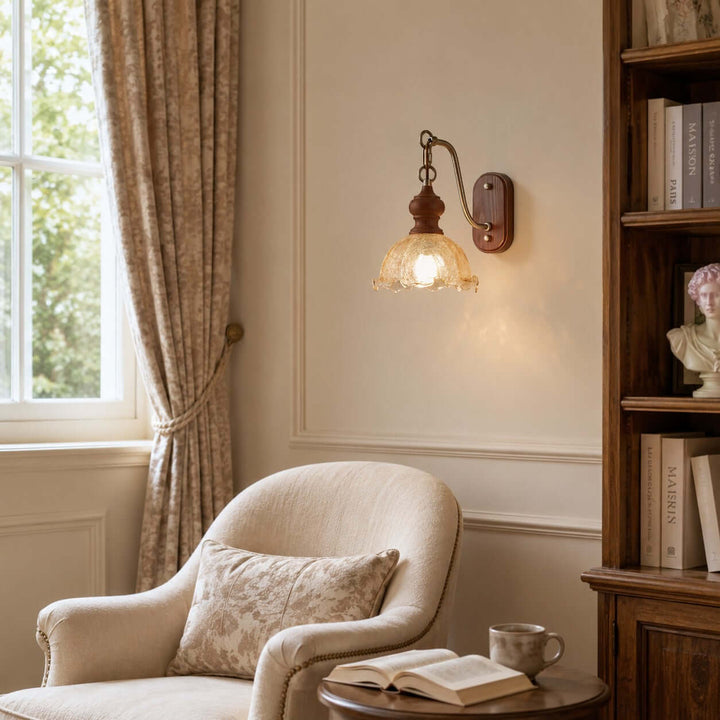 Ralvyn Flower Glass Wall Lights - Vintage Bedside Sconce | Vinlighting