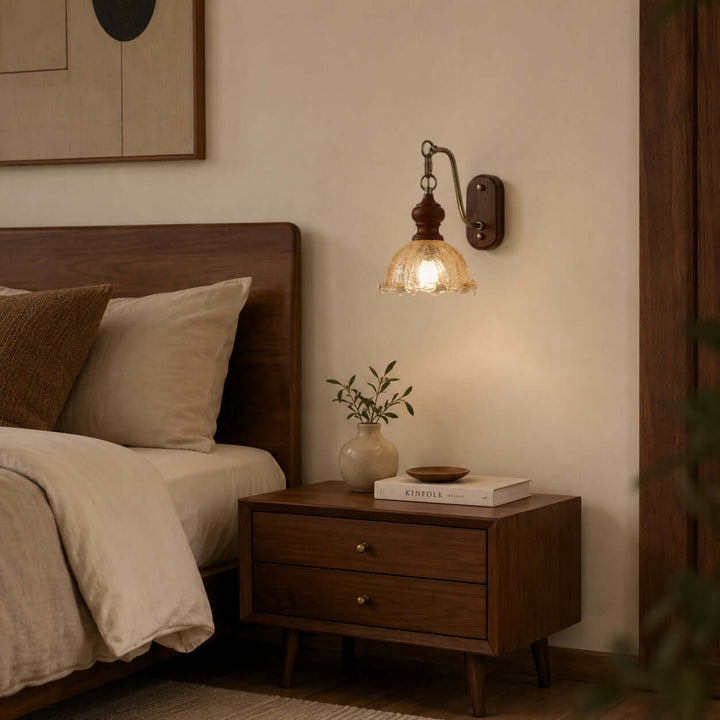 Ralvyn Flower Glass Wall Lights - Vintage Bedside Sconce | Vinlighting