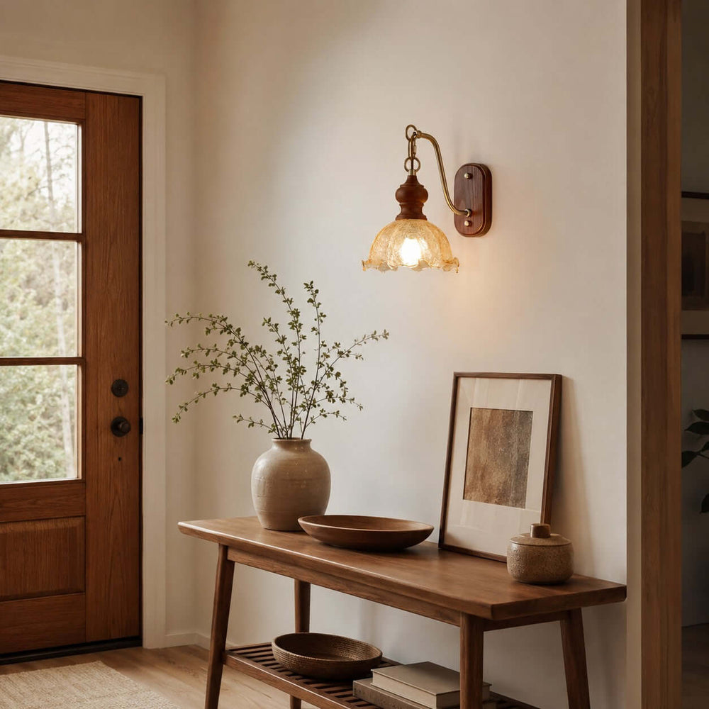Ralvyn Flower Glass Wall Lights - Vintage Bedside Sconce | Vinlighting