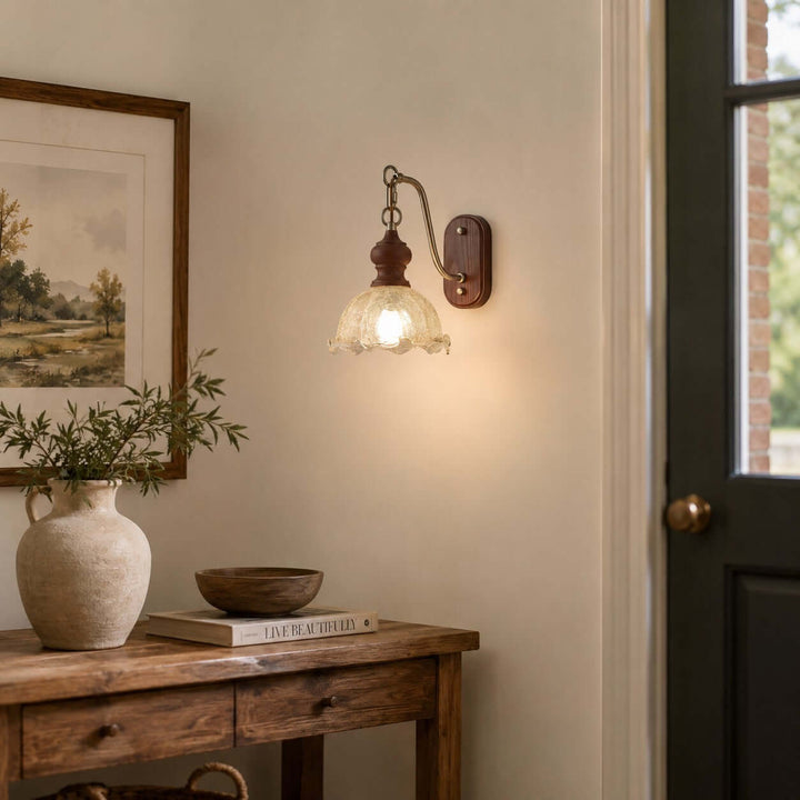 Ralvyn Flower Glass Wall Lights - Vintage Bedside Sconce | Vinlighting