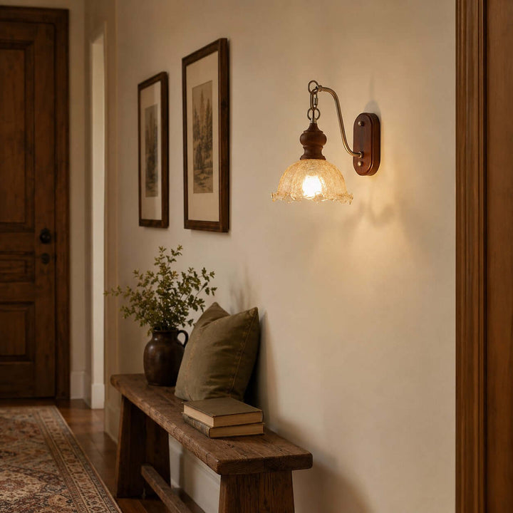 Ralvyn Flower Glass Wall Lights - Vintage Bedside Sconce | Vinlighting