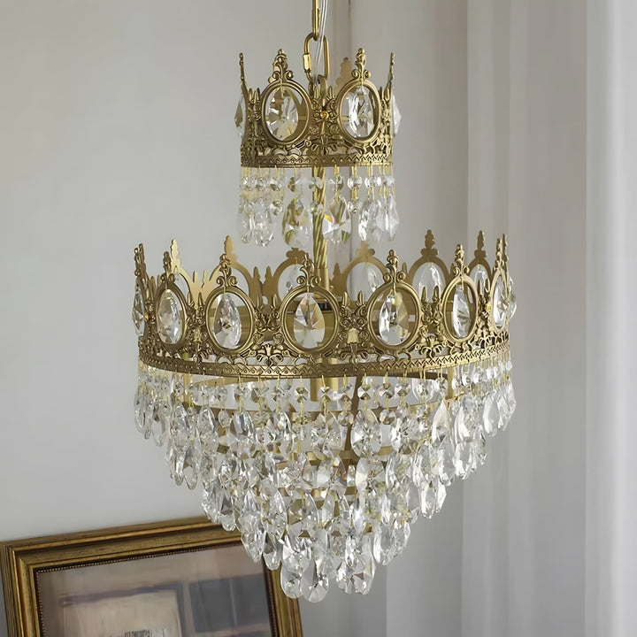 Ravani Chandelier - Vintage Crystal Brass Luxury French Light