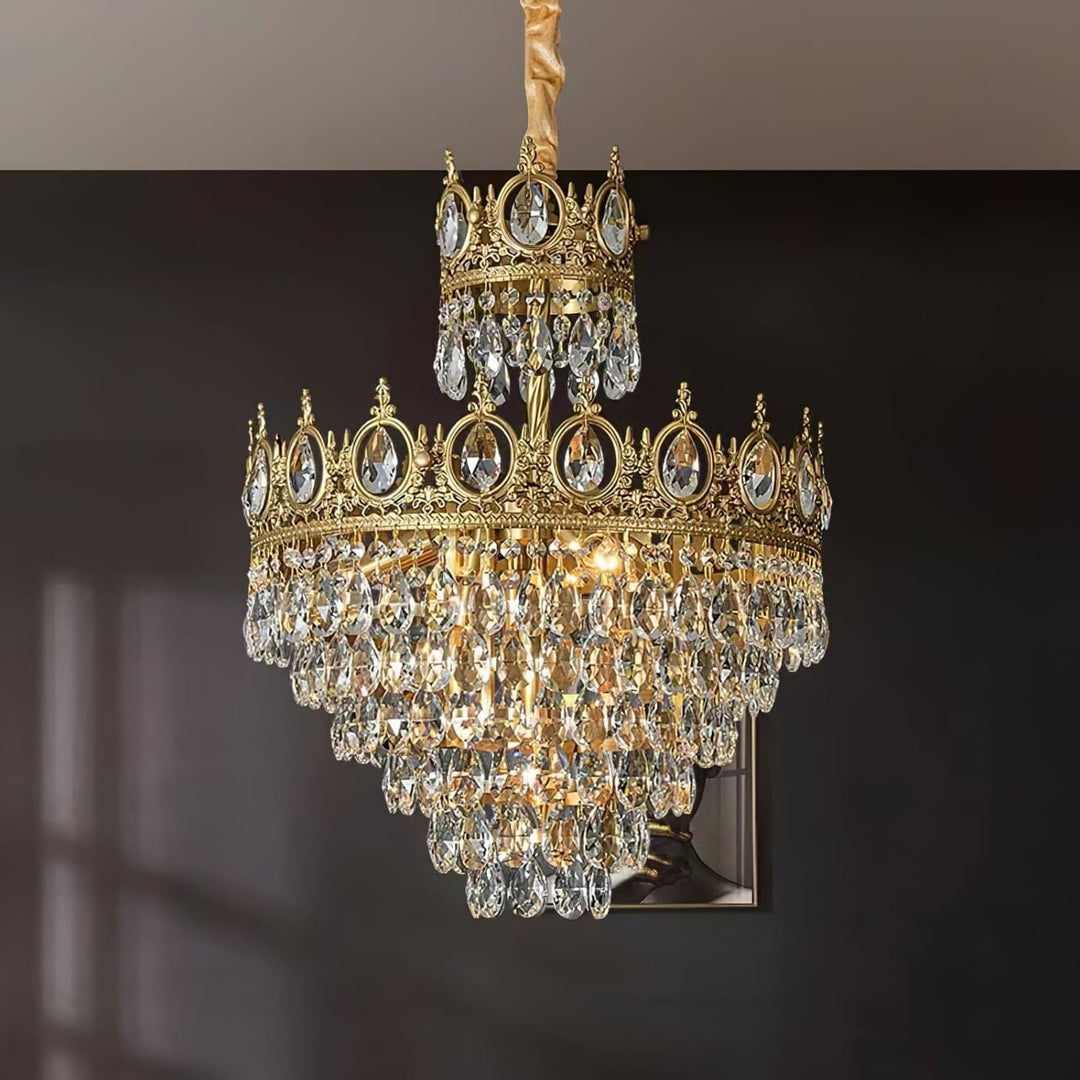 Ravani Chandelier - Vintage Crystal Brass Luxury French Light