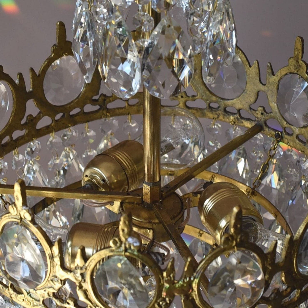 Ravani Chandelier - Vintage Crystal Brass Luxury French Light