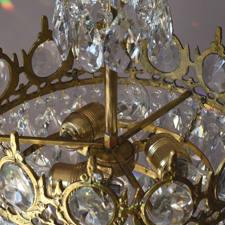 Ravani Chandelier - Vintage Crystal Brass Luxury French Light