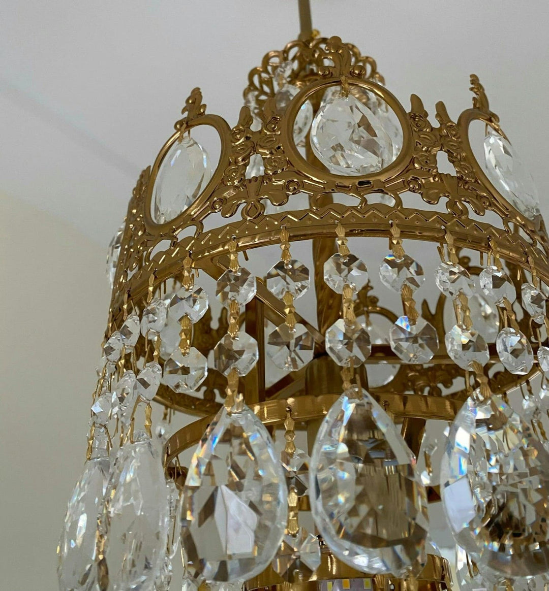 Ravani Chandelier - Vintage Crystal Brass Luxury French Light