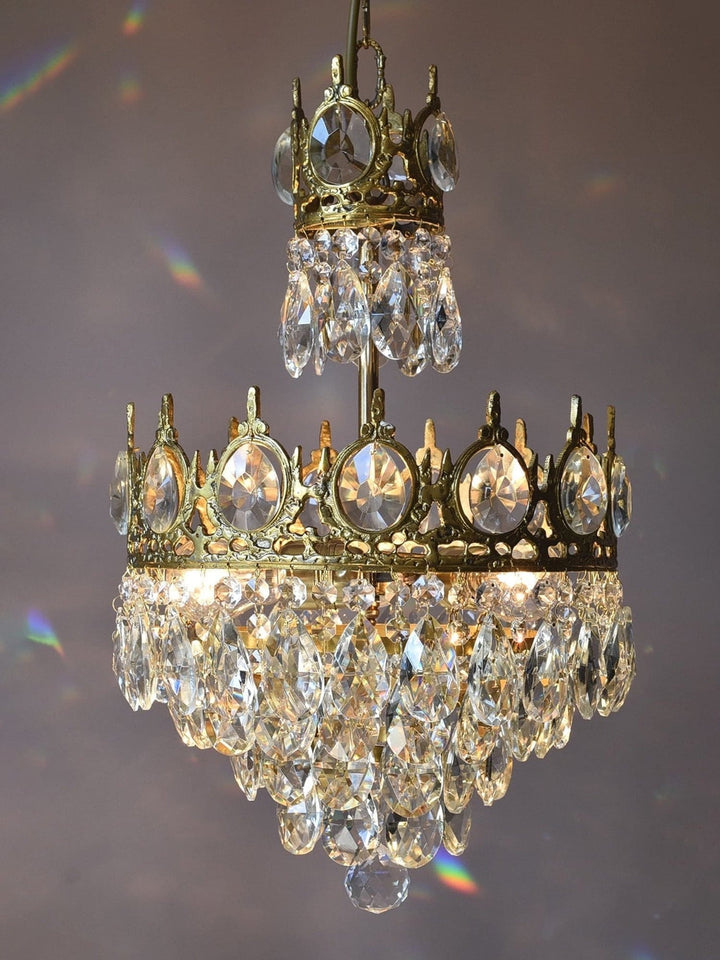 Ravani Chandelier - Vintage Crystal Brass Luxury French Light
