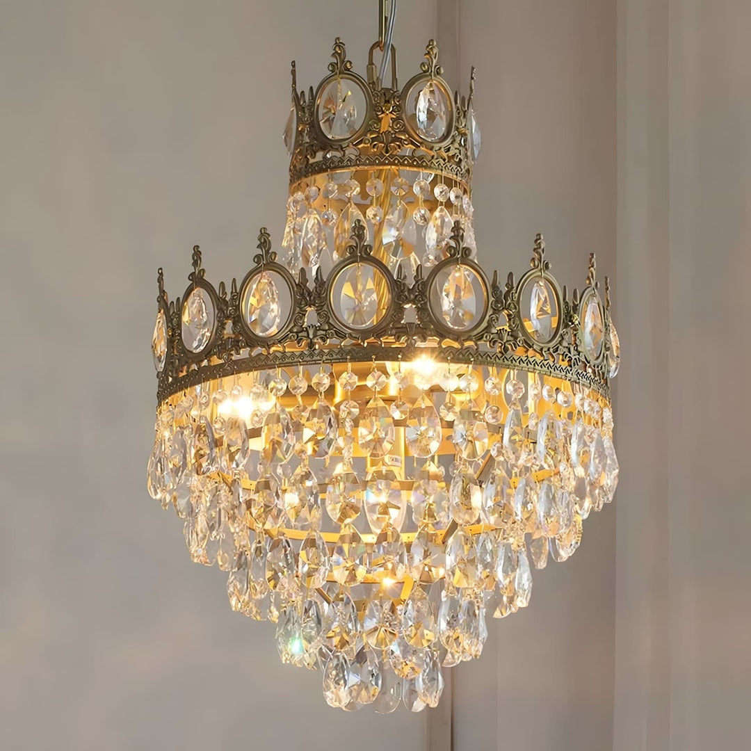 Ravani Chandelier - Vintage Crystal Brass Luxury French Light