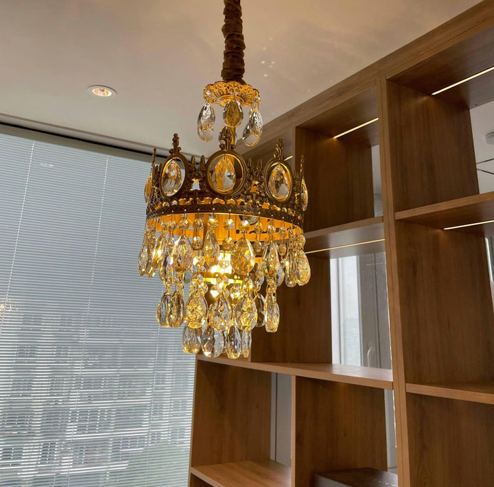 Ravani Chandelier - Vintage Crystal Brass Luxury French Light