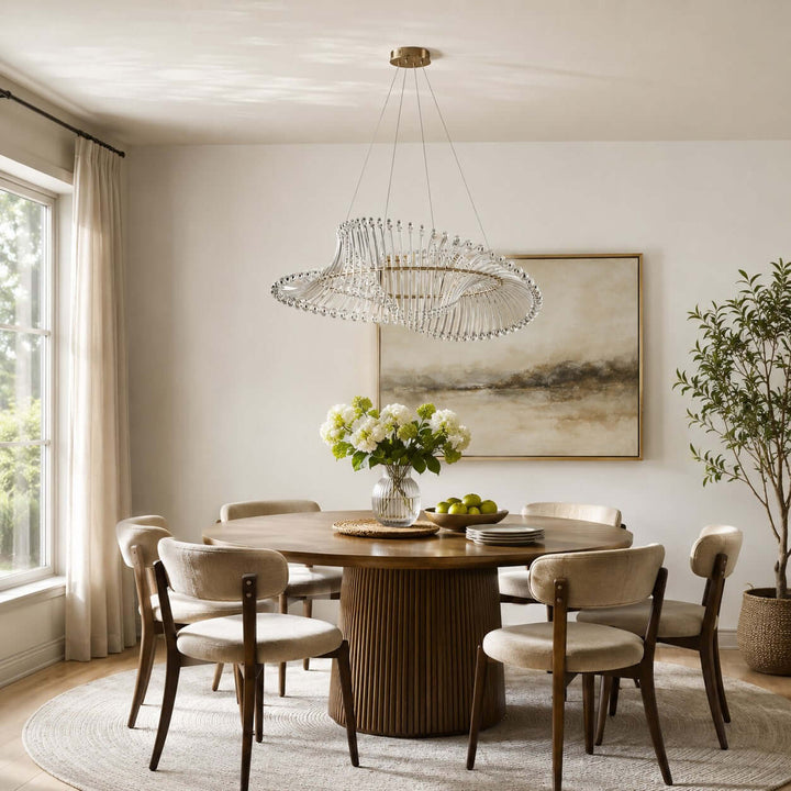 Ravelle Chandelier - Gold Acrylic Dining Room Ring Chandelier | Vinlighting