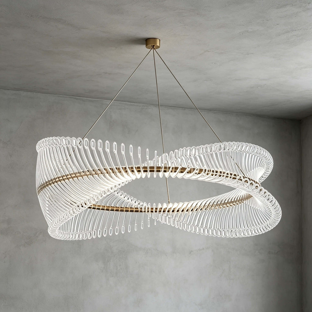 Ravelle Chandelier - Gold Acrylic Dining Room Ring Chandelier | Vinlighting