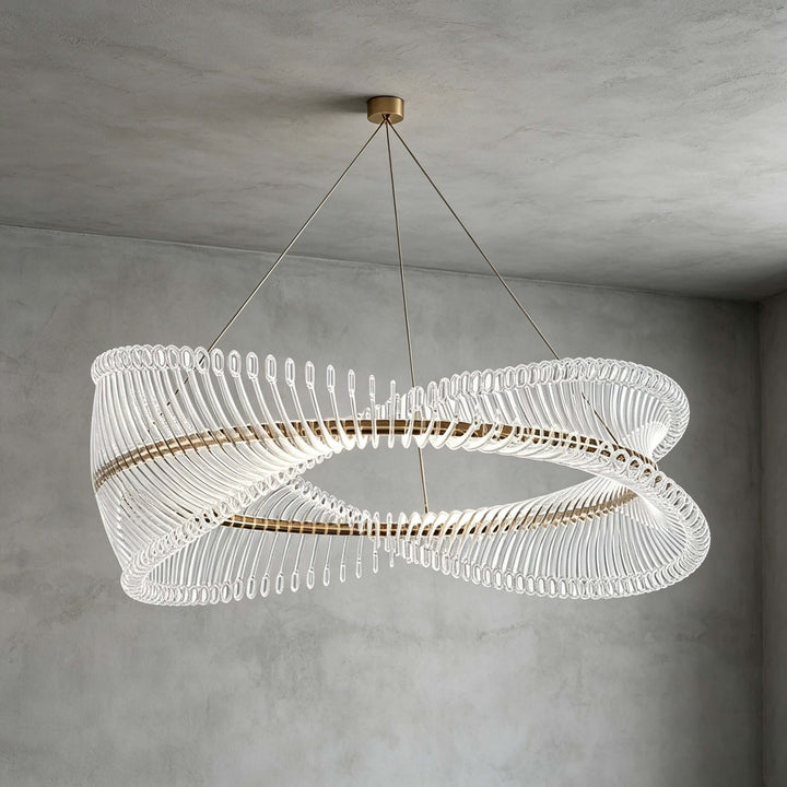 Ravelle Chandelier - Gold Acrylic Dining Room Ring Chandelier | Vinlighting