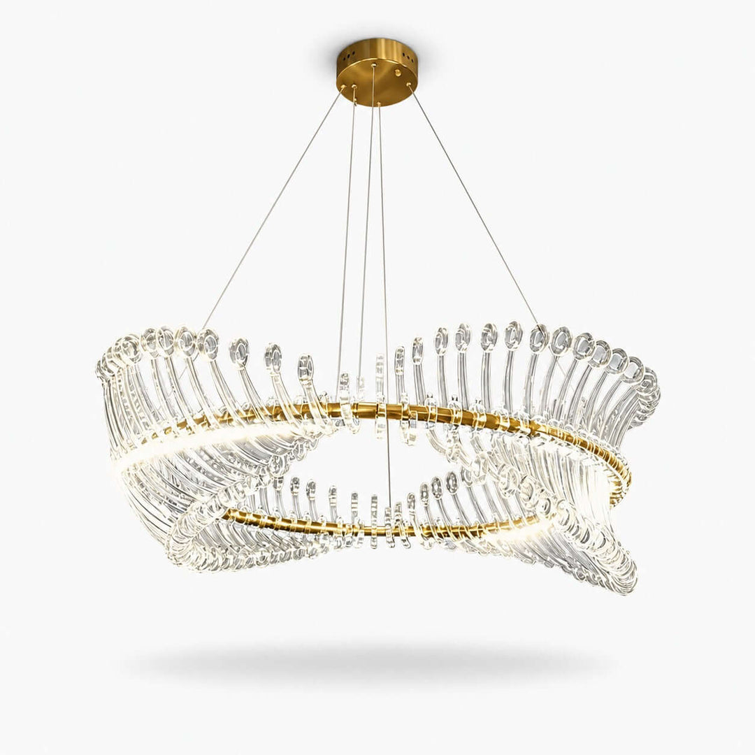 Ravelle Chandelier - Gold Acrylic Dining Room Ring Chandelier | Vinlighting