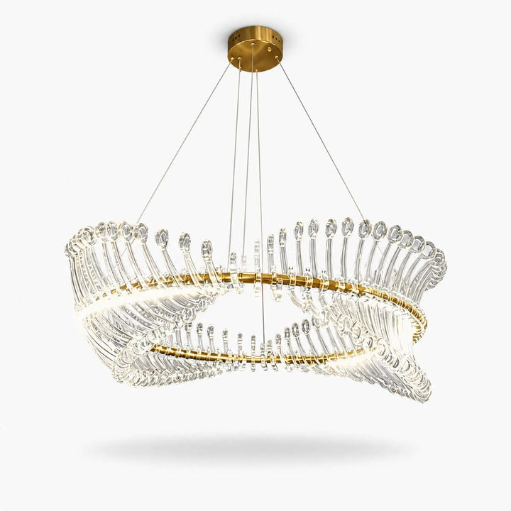 Ravelle Chandelier - Gold Acrylic Dining Room Ring Chandelier | Vinlighting