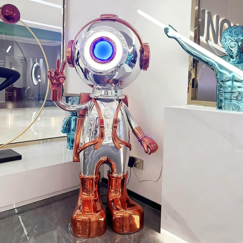 Ravino Art Deco Floor Lamp – Astronaut Sculpture for Living Room