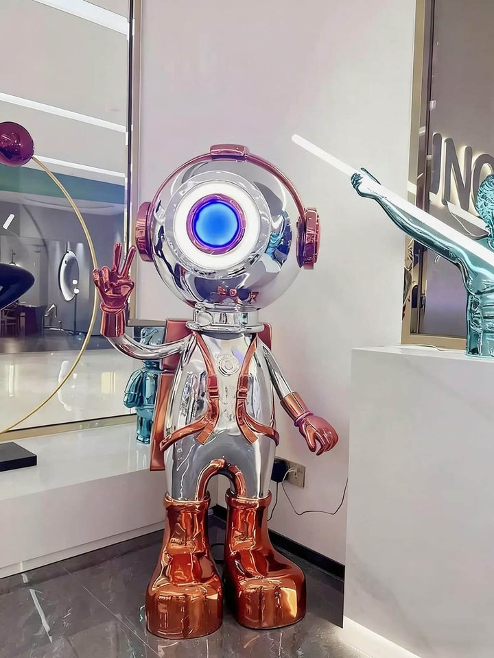 Ravino Art Deco Floor Lamp – Astronaut Sculpture for Living Room