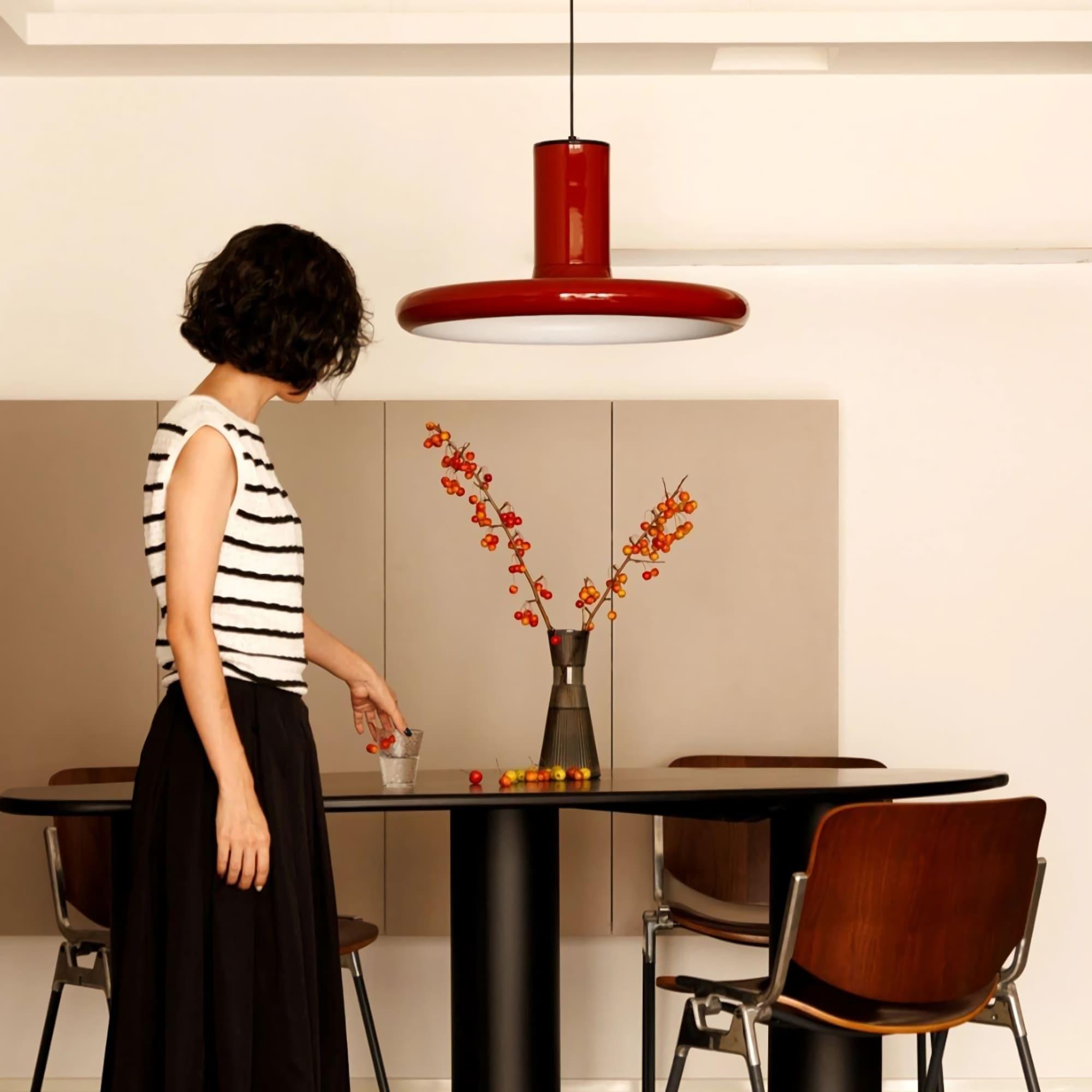 Red Frisbee Pendant Lamp - Vinlighting