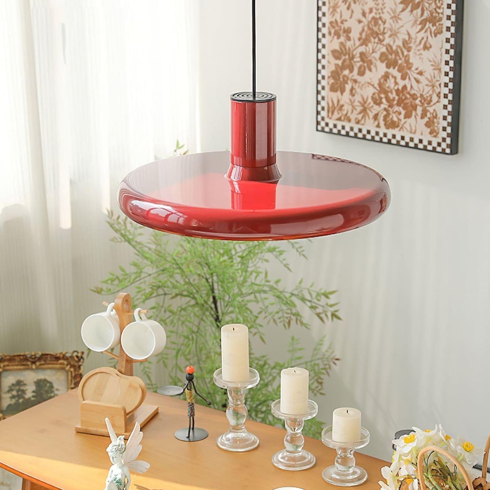 Red Frisbee Pendant Lamp - Vinlighting