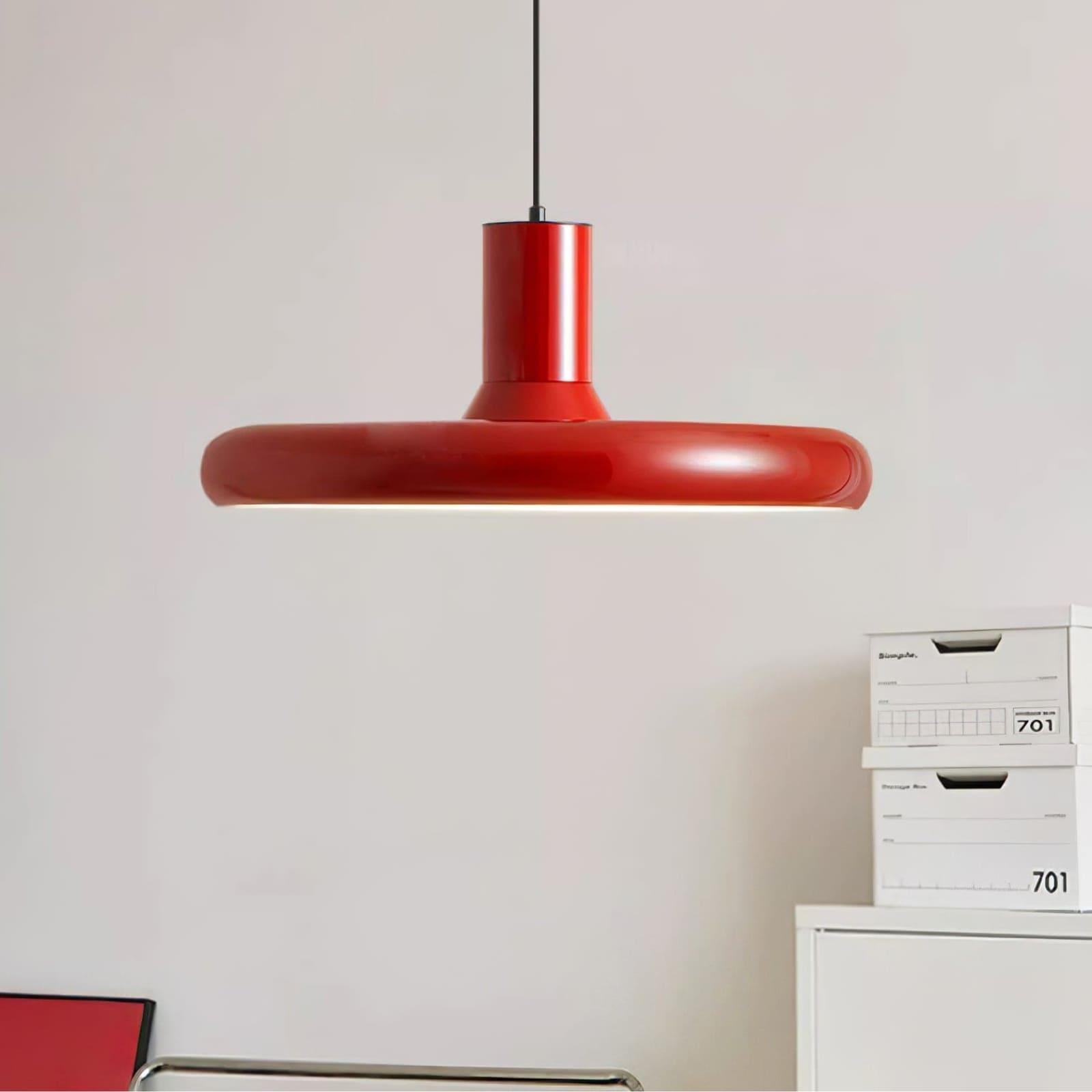 Red Frisbee Pendant Lamp - Vinlighting