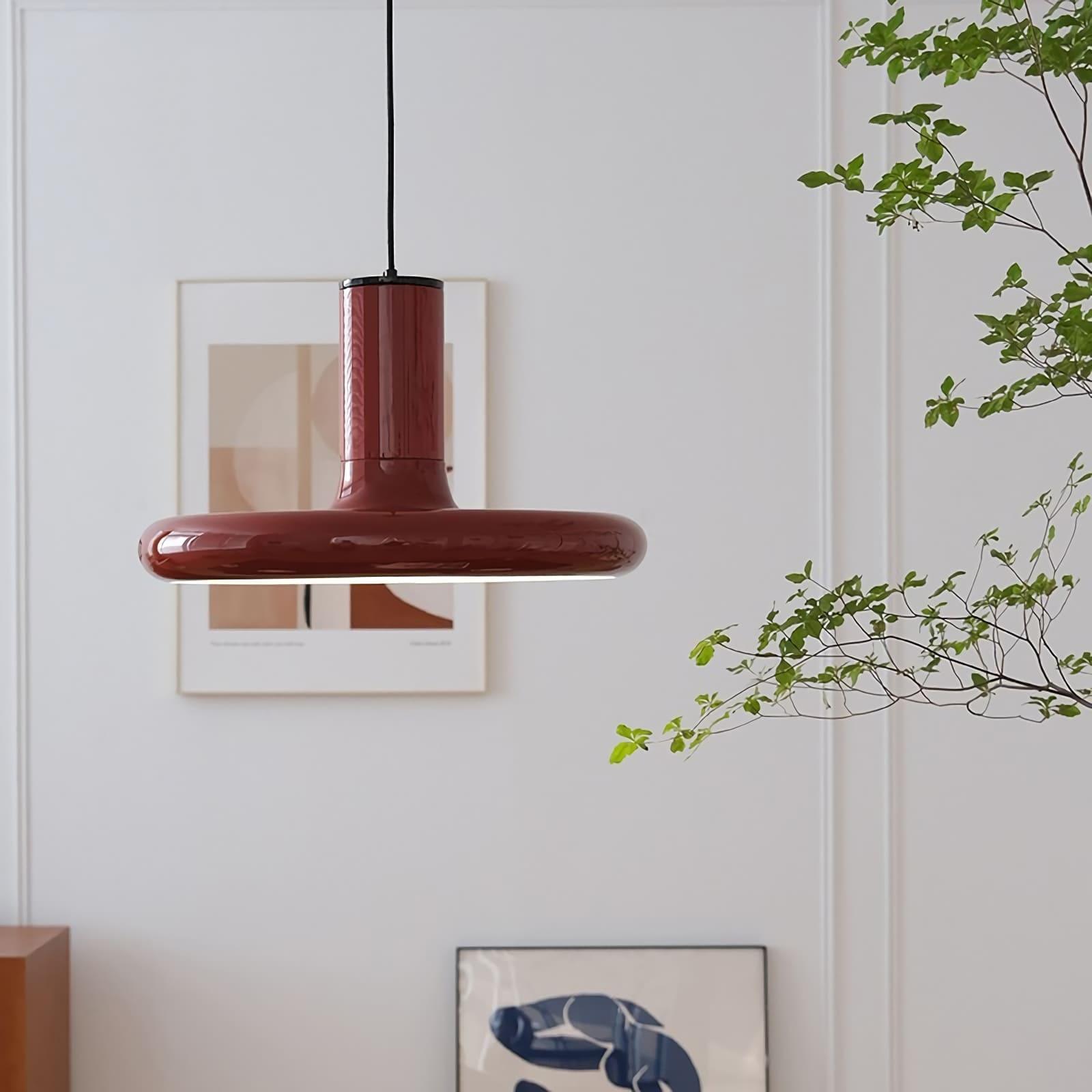 Red Frisbee Pendant Lamp - Vinlighting