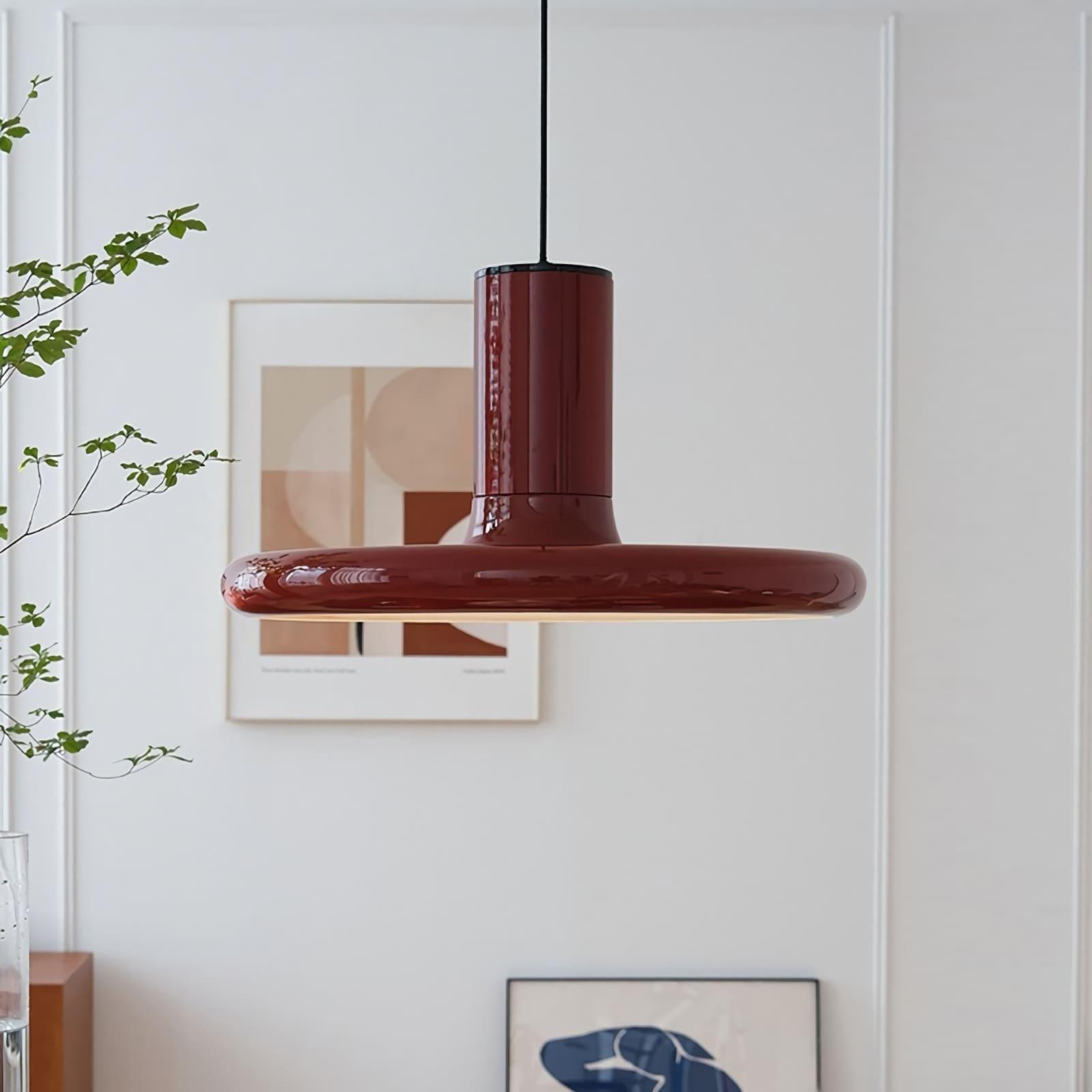 Red Frisbee Pendant Lamp - Vinlighting