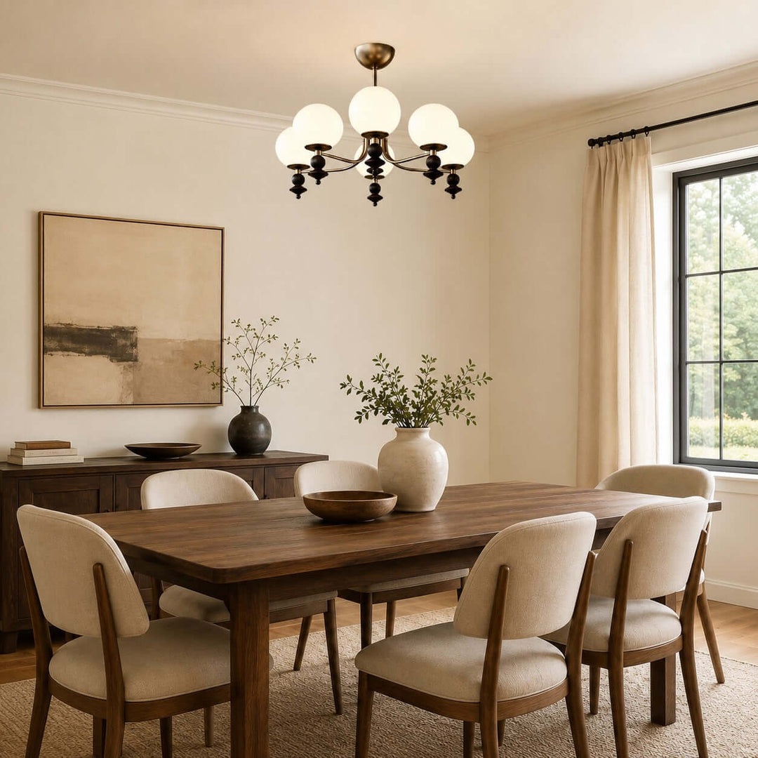 Renora Chandelier – Mid Century Glass Light for Living Rooms Character | Vinlighting