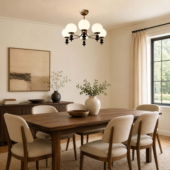 Renora Chandelier – Mid Century Glass Light for Living Rooms Character | Vinlighting