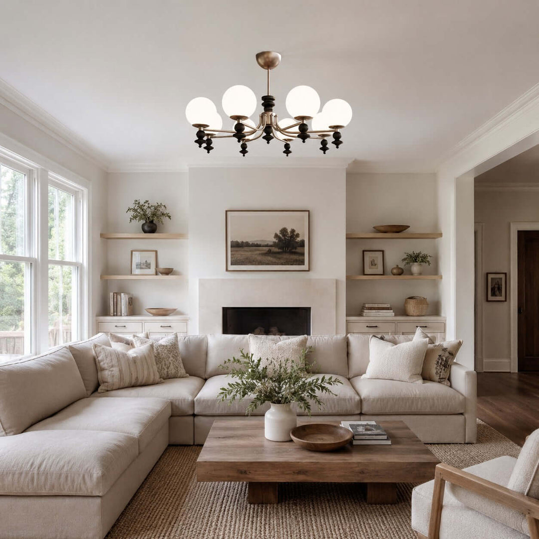 Renora Chandelier – Mid Century Glass Light for Living Rooms Character | Vinlighting