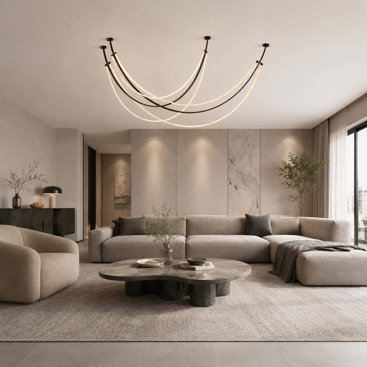 Rensley Modern Linear Chandelier for Dining Room or Kitchen Island
