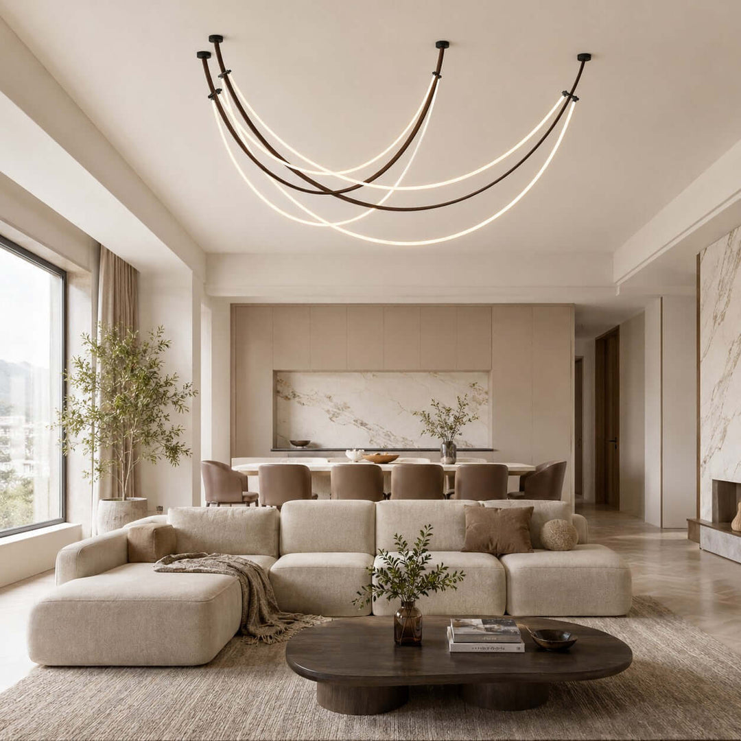 Rensley Modern Linear Chandelier for Dining Room or Kitchen Island