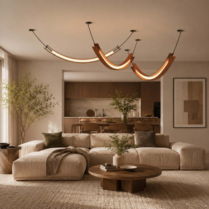 Renzo Linear Chandelier - Minimalist U-Shaped Art Decor Light | Vinlighting