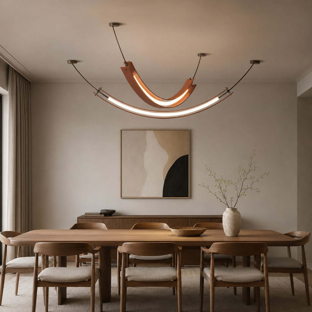 Renzo Linear Chandelier - Minimalist U-Shaped Art Decor Light | Vinlighting