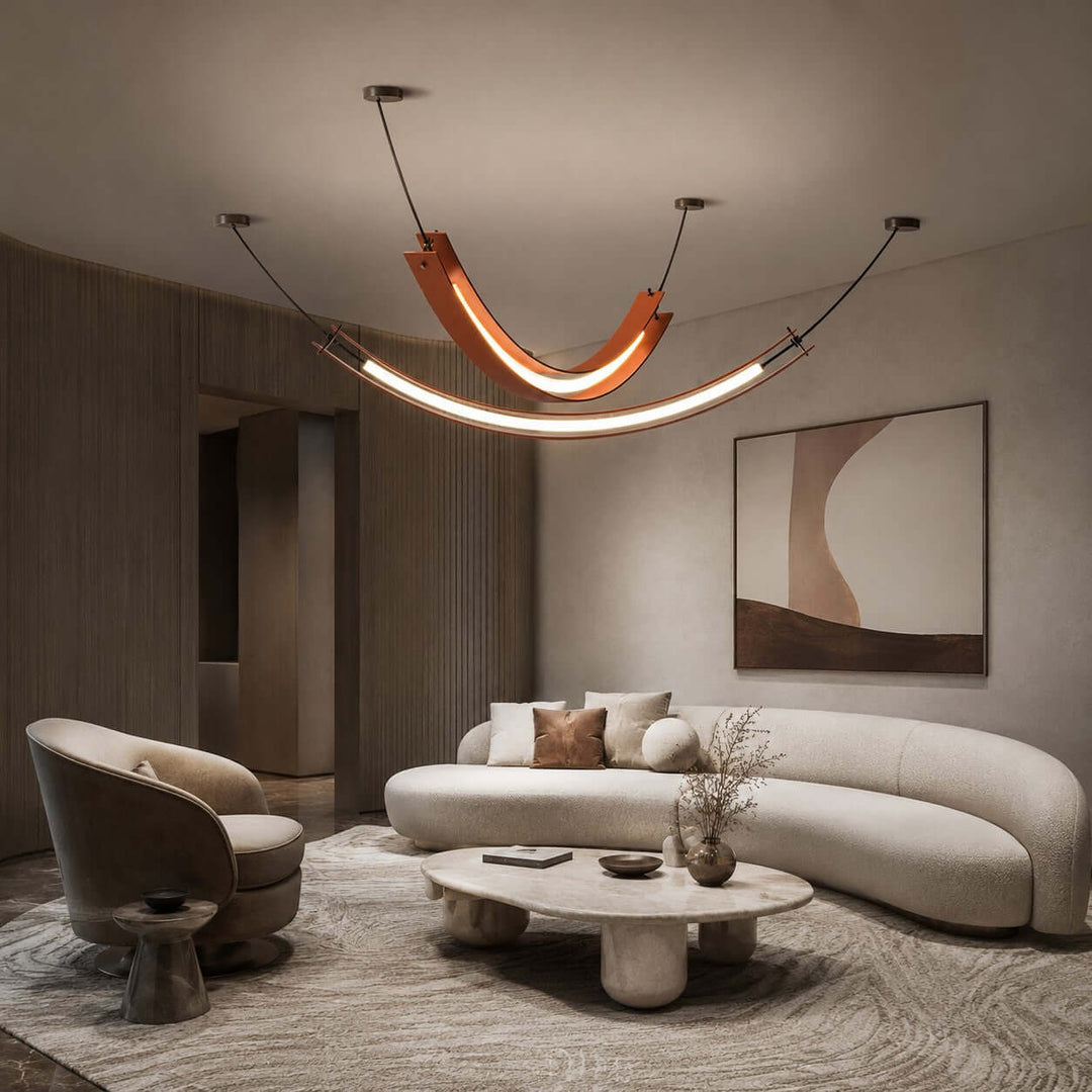 Renzo Linear Chandelier - Minimalist U-Shaped Art Decor Light | Vinlighting