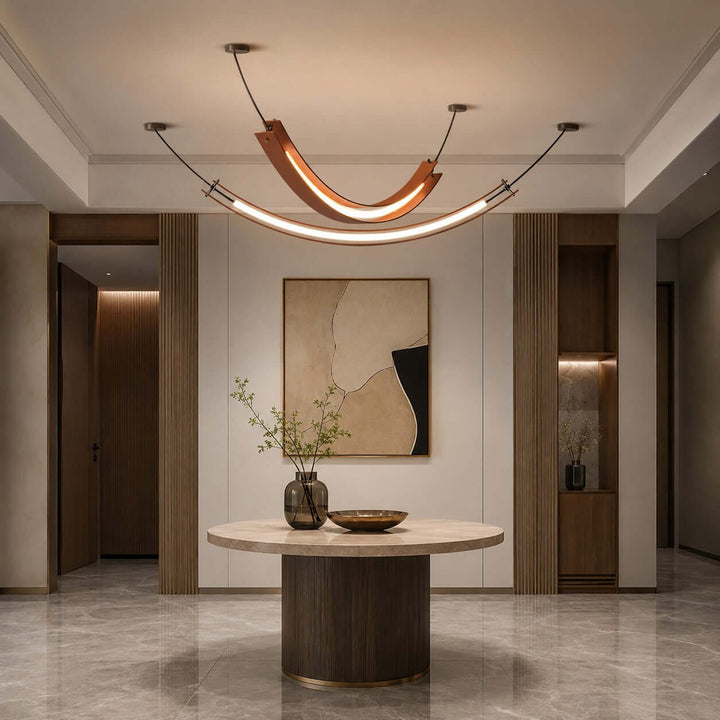 Renzo Linear Chandelier - Minimalist U-Shaped Art Decor Light | Vinlighting