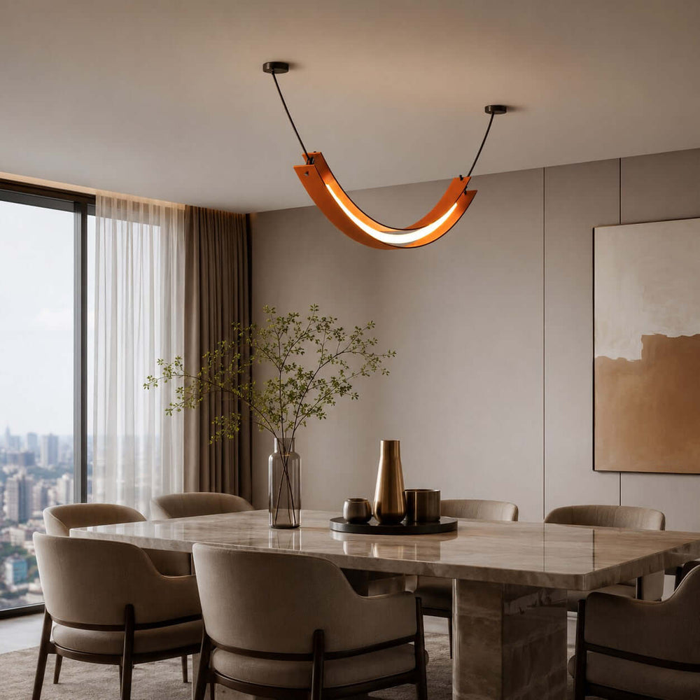 Renzo Linear Chandelier - Minimalist U-Shaped Art Decor Light | Vinlighting
