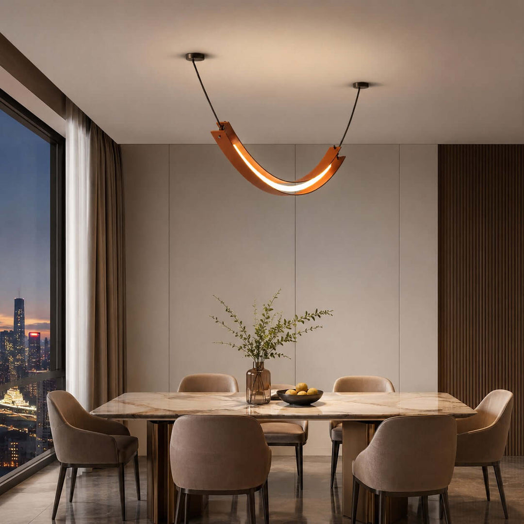 Renzo Linear Chandelier - Minimalist U-Shaped Art Decor Light | Vinlighting