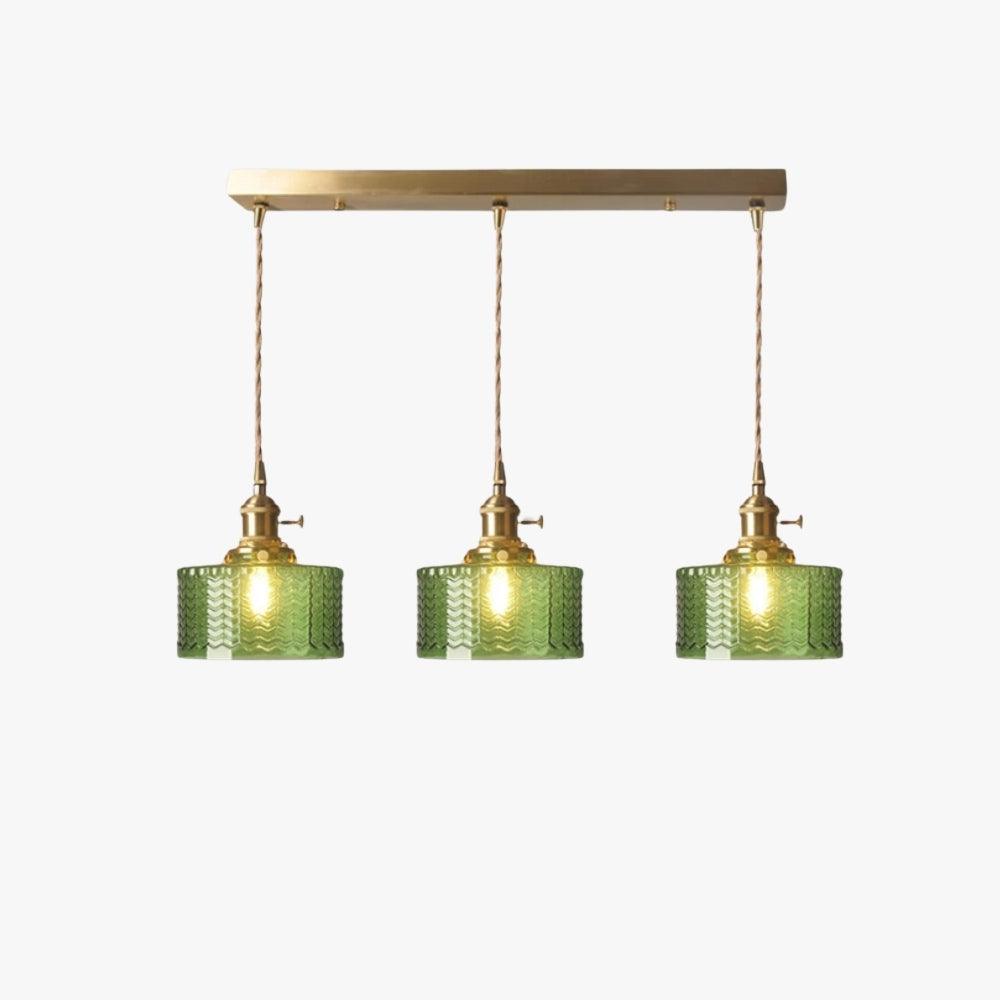Retro Stained Glass Pendant Light - Rustic Hanging Lamp for Bathroom | Vinlighting | Vinlighting