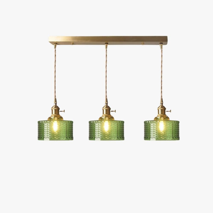Retro Stained Glass Pendant Light - Rustic Hanging Lamp for Bathroom | Vinlighting | Vinlighting